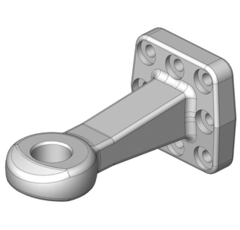 Ringzugöse, Ø 50 mm  110x100 mm, 8-Loch,ohne Büchse, KTL Schwarz    