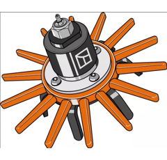 KIT étoiles à doigts 290mm pour bineuse KULT KRESS K.FH 992013 adaptable - BlackSteel©