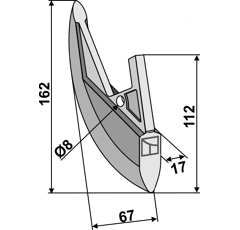 Soc pour semoir KONGSKILDE 2148571 adaptable - BlackSteel©
