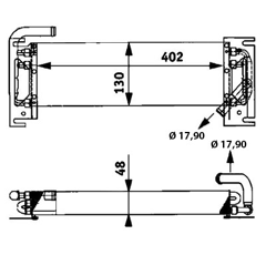 Refroidisseur huile pour tracteur JOHN DEERE AL31239 adaptable
