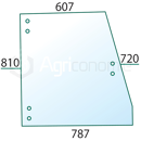 Vitre latérale droite pour machine agricole STEYR 1-34-171-003 adaptable