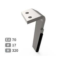 Dent de herse rotative Droite plaquettes carbure FALC 540129 adaptable