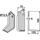 Fräsmesser Rechts 185 x 70 Celli Nachbau