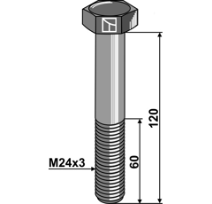 Schraube M24x3 x 120 für Mulcher STROM Nachbau  