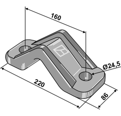 Bride de fixation pour R17811171R adaptable- BlackSteel©