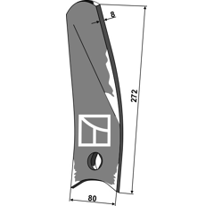 Vertedera derecha para POTTINGER  9762500360 - BlackSteel©