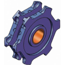 Noix étroite à 6 empreintes 