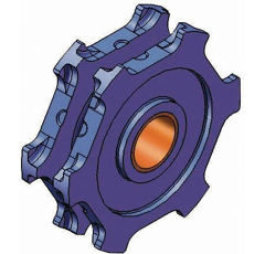 Noix étroite à 6 empreintes 