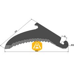 Couteau d'ensilage pour mélangeuse CLAAS 971.303.0 adaptable - BlackSteel©