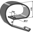 Blattfeder, 150 x 12 mm Passend für Kongskilde