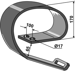 Blattfeder, 150 x 12 mm Passend für Kongskilde