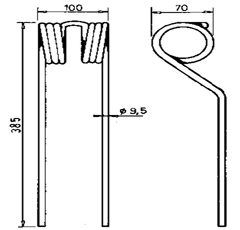 Federzinken FELLA 487922 GW292/95 - Nachbau