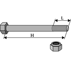 Boulon M12 x 1,5 mm - 8.8 adaptable - BlackSteel©