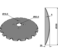 Hohlscheibe, gezahnt 850538340N Pöttinger Nachbau