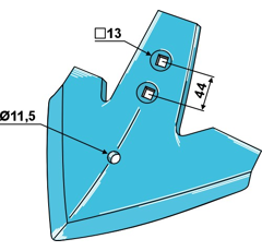 Soc triangulaire pour déchaumeur RABE GG-220 6342.69.03 adaptable - Blacksteel©