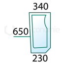 Pare-brise Dr. pour machine agricole NEW HOLLAND 82001924 adaptable