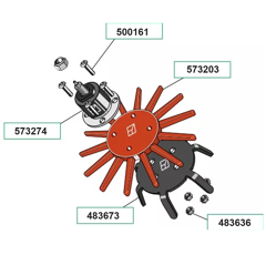KIT étoiles à doigts 240 mm pour bineuse adaptable - BlackSteel©