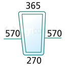 Pare-brise droit de machine agricole FENDT 816810040070 adaptable
