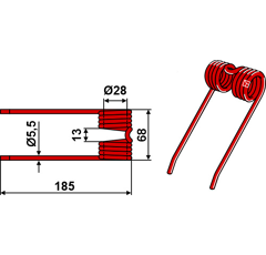 Federzinken für Ladewagen PÖTTINGER 436,151 Nachbau  
