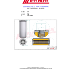 Filtre hydraulique adaptable HIFI FILTER SH66569