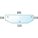 Vitre arrière inférieure de machine agricole DEUTZ 04383611 adaptable