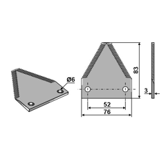 Fräsmesser NEW HOLLAND 84429103 Nachbau