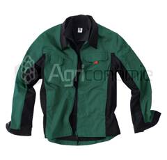 Veste de travail imperméable et résistante - couleur : verte mousse/noire : tailles du 46 au 62
