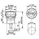 Bouton poussoir universel pour tracteur CASE IH 5127282 adaptable