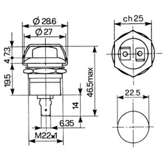 Bouton poussoir universel pour tracteur CASE IH 5127282 adaptable