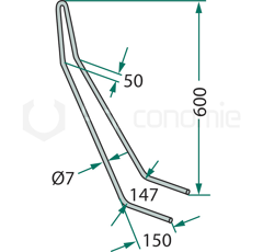 Peigne pour semoir KÖCKERLING 585072 adaptable
