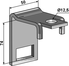 Bride de fixation dent Ø 12,5 adaptable BlackSteel©