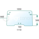 Pare-brise pour machine agricole CASE IH 1-34-571-605 adaptable