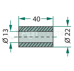 Entretoise 40x13 pour broyeur DOPPSTADT adaptable 