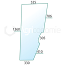 Vitre de porte pour machine agricole SAME 0.9234.212.0/20 adaptable