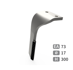 Dent de herse rotative Gauche carbure triangulaires LEMKEN 3377023 adaptable