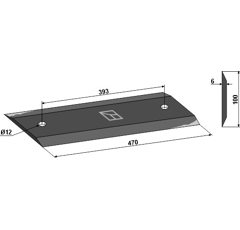 Messer 470 mm für Walze KERNER – Nachbau  