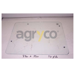 Vitre arrièreplate - claire pour téléscopique MANITOU 198387 adaptable