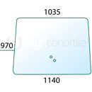 Pare-brise pour machine agricole JOHN DEERE R219644 adaptable