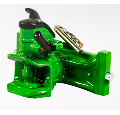 Zugmaul automatisch, verstärkte Ausführung,W= 390 S32, Ø 38 mm Bolzen, John Deere Grün 