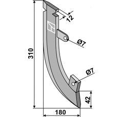 Soc pour semoir FIONA 3.137.270 adaptable - BlackSteel©