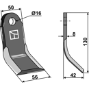 Fléau 130 x 42 x 8 mm pour broyeur FERRI 0901146 adaptable