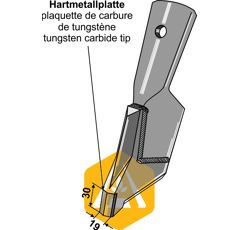 Messerschar Hartmetall für BOURGAULT Serie 410 – Nachbau