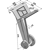 Support à disque renforcé arrière 80 x 80 mm adaptable - BlackSteel©