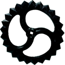 Rueda estrella para AMAZONE 40879 adaptable - BlackSteel©