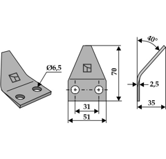 FM-Messer für SGARIBOLDI CL 07.041 Nachbau
