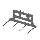 Pic bottes frontal Ø 45 mm pour type d'attelage JCB COMPACT adaptable