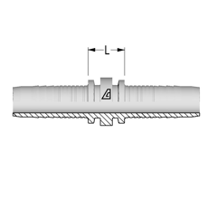 Pressnippel Tülle beidseitig  DN08516SCHV Alfagomma