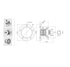 Palier 5 trous pour déchaumeur à disque TOUTES MARQUES BAA0012 adaptable