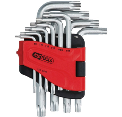 Jeu de 10 clés mâles torx percées longues | KS TOOLS