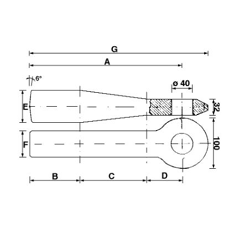 Anneau d'attelage plat 5,5 T